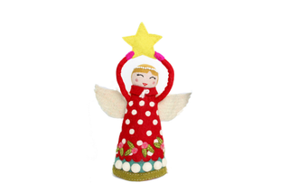 Angel Tree Topper - Joy: Red