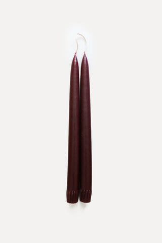 The Hand-Dipped Taper Candle: Burgundy / 11 in.