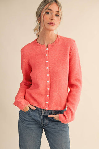 M MARLED KNIT SWEATER CARDIGAN MSW11248: MOCHA / M