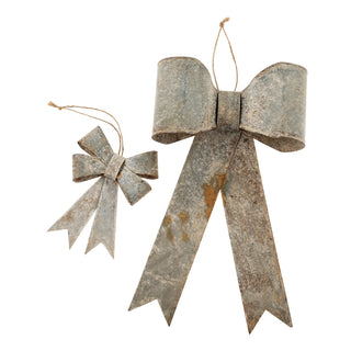 Zinc Bow Ornament