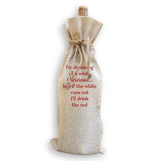 Dreaming of A White Christmas Wine Bag