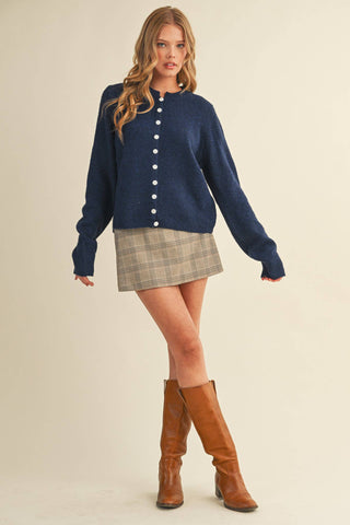 M MARLED KNIT SWEATER CARDIGAN MSW11248: MOCHA / M