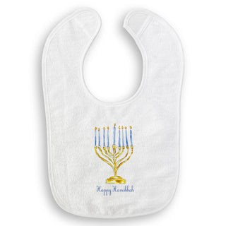 Menorah with Happy Hanukkah: Natural Guest Towel / Remove Words / -