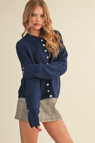 S MARLED KNIT SWEATER CARDIGAN MSW11248: MOCHA / S