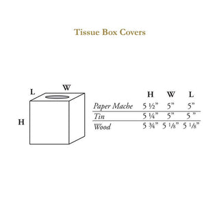 Blue Provencial Print Tissue Box Cover: Paper Mache