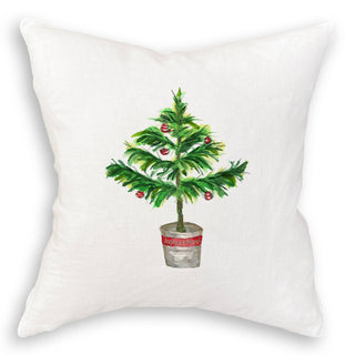 Christmas Tree In Pot: Natural Guest Towel / -