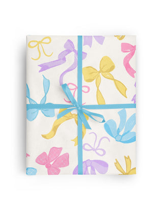 Pastel Bows Wrapping Paper Roll