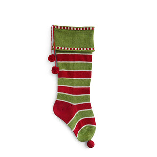 Striped Smooth-Cuff Stocking