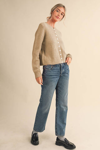 S MARLED KNIT SWEATER CARDIGAN MSW11248: MOCHA / S