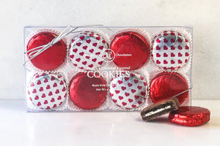 Valentine's 8pc Milk Chocolate Covered Cookies - Foiled