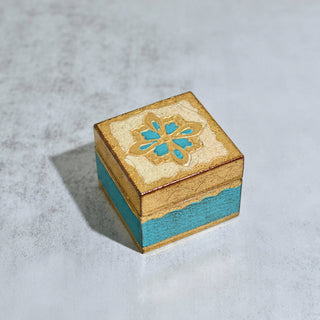 Florentine Carved 2" Mini Wood Box with Lid, Ring Box