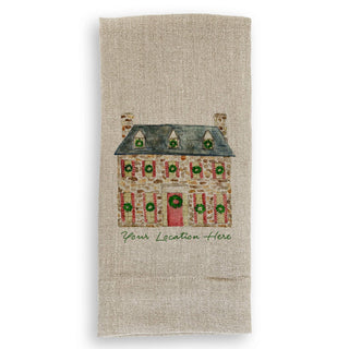 Christmas Stone Home with Location: Natural Guest Towel / -