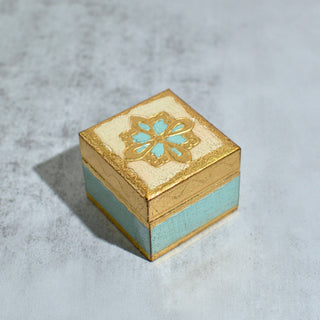 Florentine Carved 2" Mini Wood Box with Lid, Ring Box