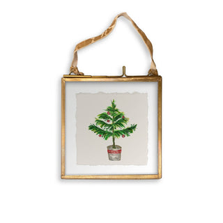 Christmas Tree In Pot: Natural Guest Towel / -