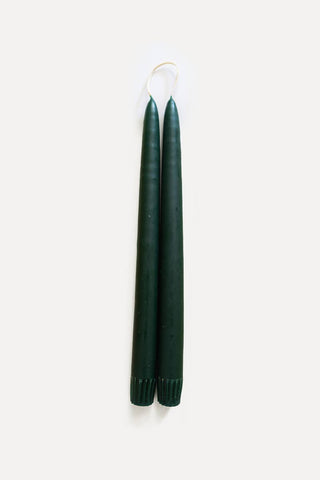 The Hand-Dipped Taper Candle: Evergreen / 9 in.