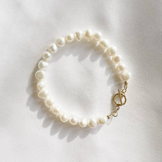 Saltwater Toggle Freshwater Pearl Gold Filled Bracelet