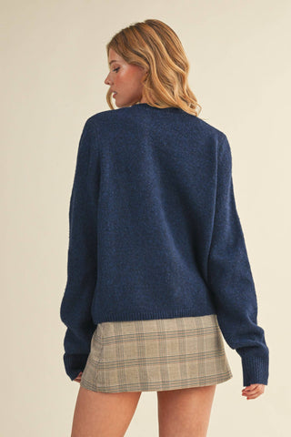 M MARLED KNIT SWEATER CARDIGAN MSW11248: MOCHA / M