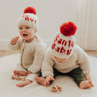 Santa Baby Hand Knit Beanie Hat Baby & Kids: M (6-24 months)