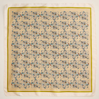 Geometric Silk-Feel Scarf | Modern Pattern Square Accessory: Orange / One / 5DR98078