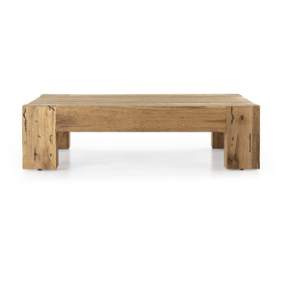 Abaso Coffee Table-Rustic Wormwood Oak 55.00"w x 55.00"d x 15.00"h