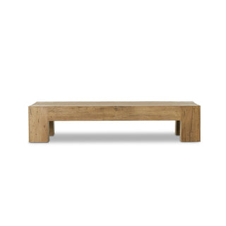 Abaso Rectangular Coffee Table-Rustic Wormwood 70.00"w x 35.00"d x 15.00