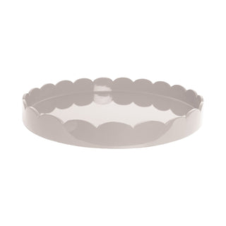 Cappuccino Round Scalloped Edge Tray