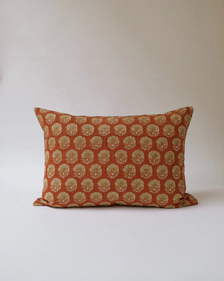 VEDA - 14x20 LINEN PILLOWCASE (RUST)