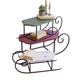 Painted Wood & Metal Sleigh