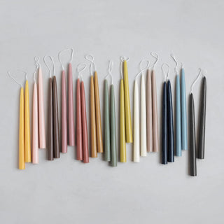 Dipped Taper Candles - Clay