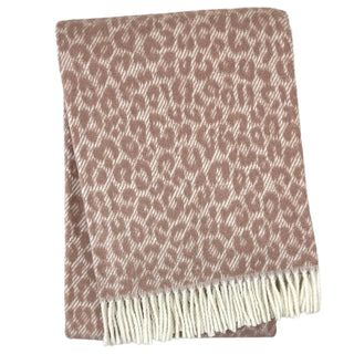 Leopard Throw: Cream/Sky