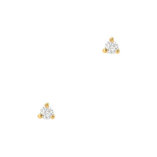 14k Gold Mini Prong Set Diamond Posts