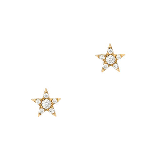 Super Mini Star Pave Post Earrings