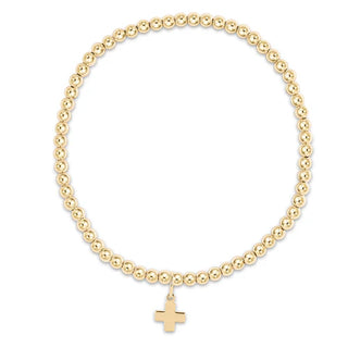 ENewton | Classic Gold Beaded Cross Charm Bracelet