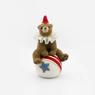 Circus Bear on Ball - Brown