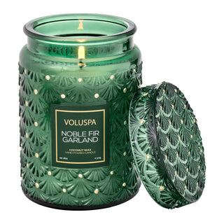 Voluspa Noble Fir Garland Jar Candle 18 oz