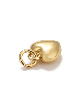 * Gold Puff Heart Charm