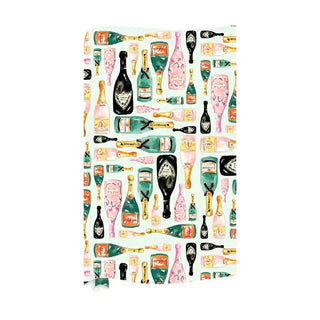 Handpainted Champagne Bottles Wrapping Paper