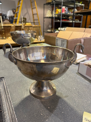 French Swan Centerpiece Silver Bowl C.1940's