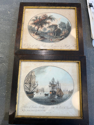 Pair of 18th century Hand Colored Engravings (1789-1791)