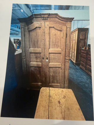 Late 1800's French Oak Armoire w/ Functioning Key