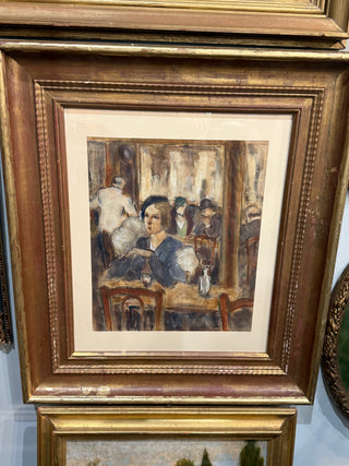Cafe Woman Painting (France)