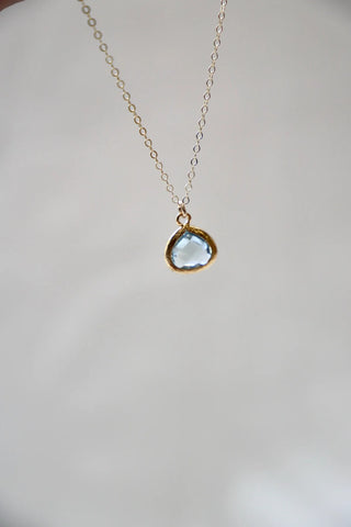 Petite Champagne Bezel Necklace