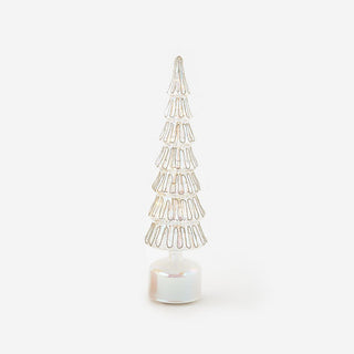 Revolving Lighted Glass Tree