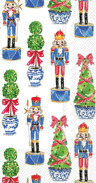 Paper Guest Towels Nutcrackers & Topiary Set/16