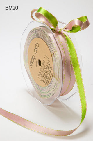 Two Color Reversible Satin Ribbon