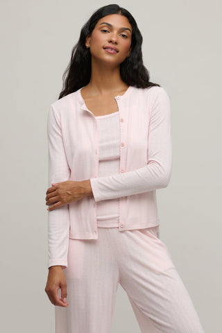 Pointelle Rib Cardigan