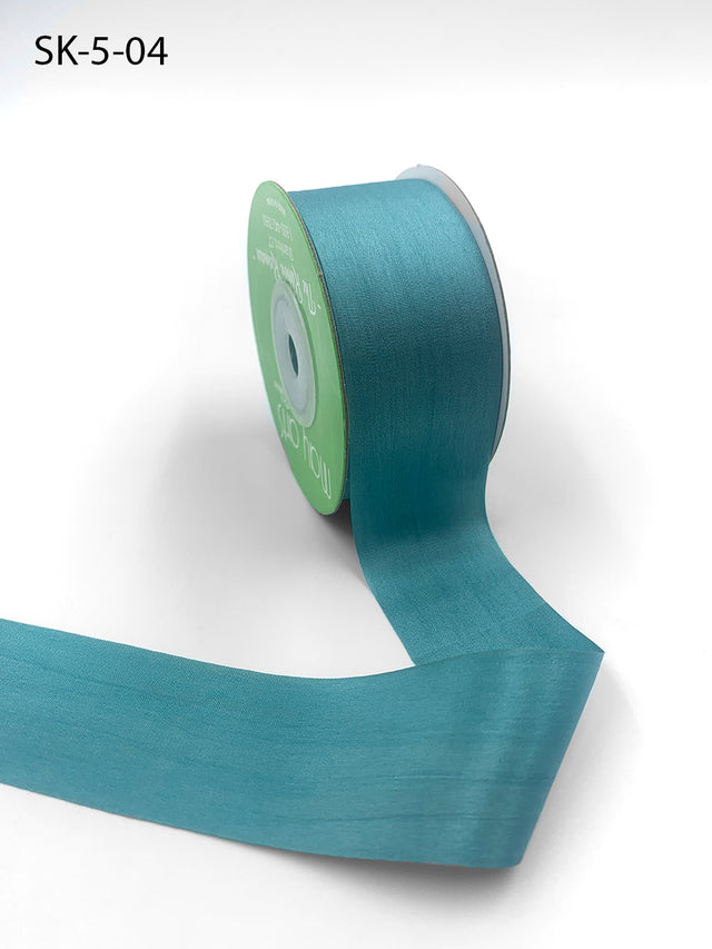 1.25" Hand-Dyed Woven 100% Silk Ribbon