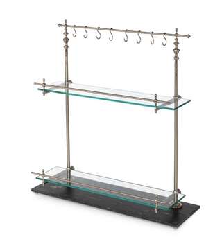 Black Marble and Iron Bistro Rack