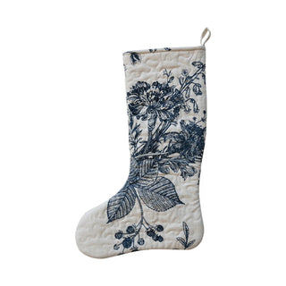 Printed Stocking w/Botanical Print