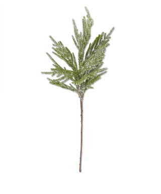 33" Glittered Icy Fir Pine Branch